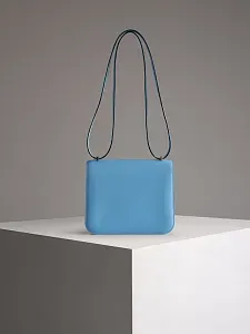 Hermès Сумка Constance 18 Mini Celeste Swift Palladium Hardware - фото 4
