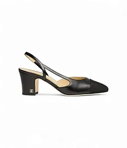 Chanel Кожаные слингбэки Black - фото 1