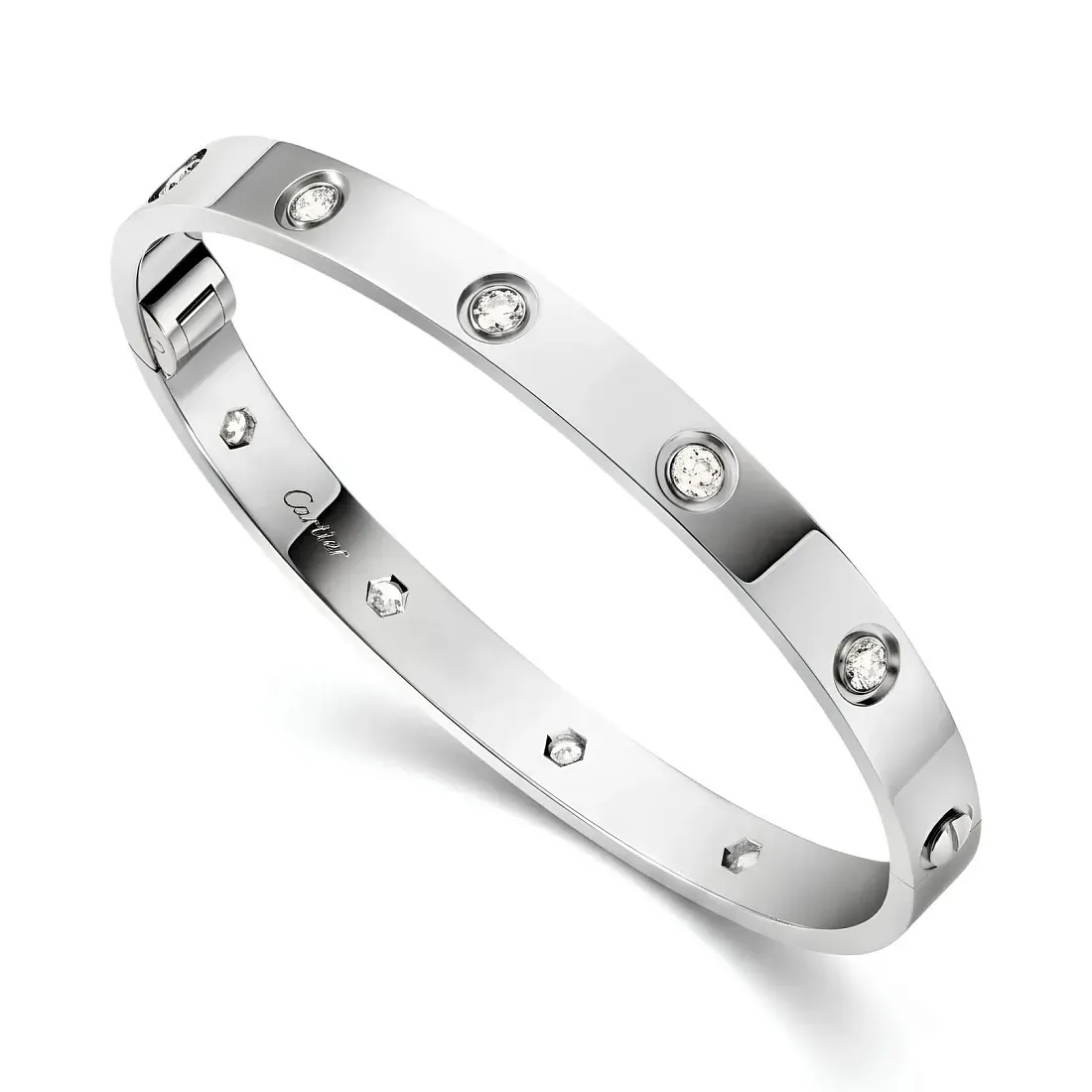 Cartier Браслет Love single-screw closure, classic model, 10 diamonds - фото 4