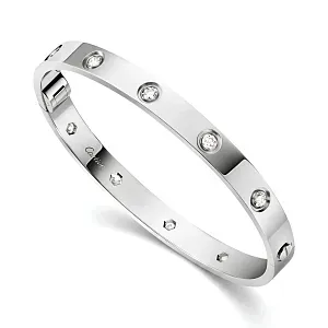 Cartier Браслет Love single-screw closure, classic model, 10 diamonds - фото 4