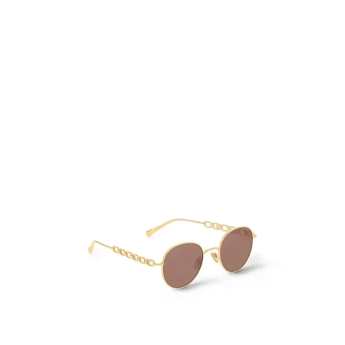 Louis Vuitton Солнцезащитные очки My Chain Small Round Brown - фото 3