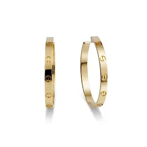 Cartier Серьги Love hoop earrings, large model Yellow - фото 1