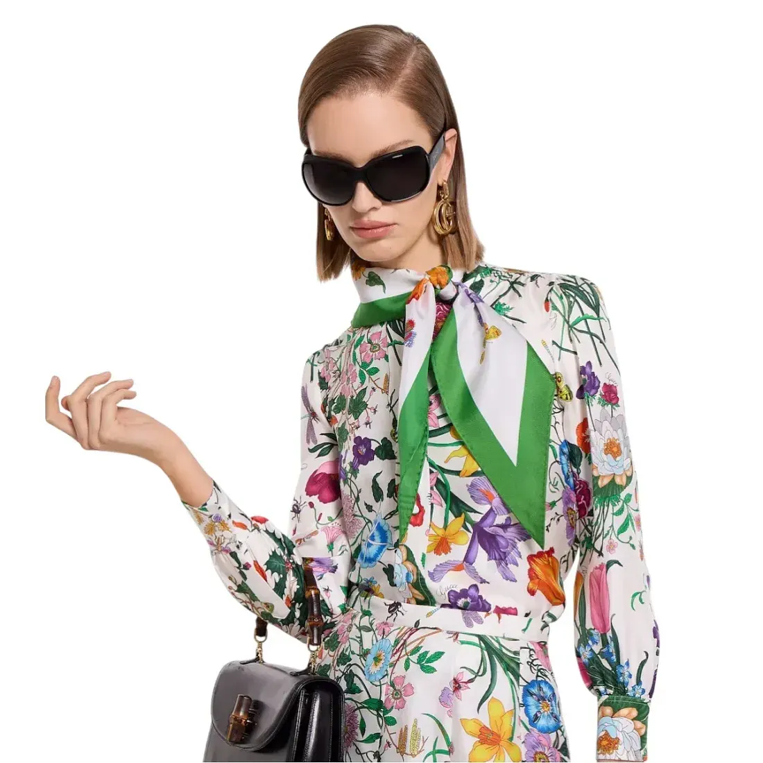 Gucci Платок Multicolor / Green - фото 2
