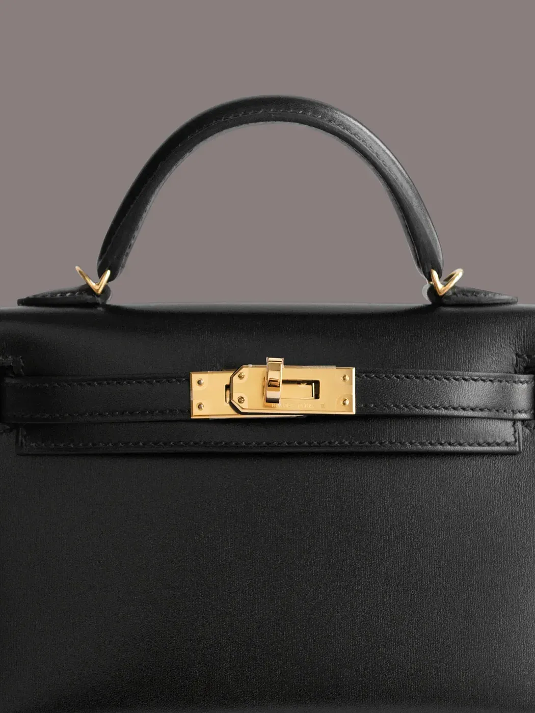 Hermès Сумка Kelly Mini 20 Black Box Gold Hardware - фото 9
