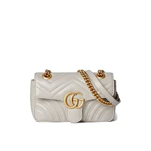 Gucci Мини-сумка на плечо GG Marmont Light Grey - фото 1