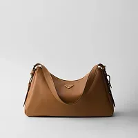 Prada Сумка на плечо Aimee Large из кожи Caramel - фото 1