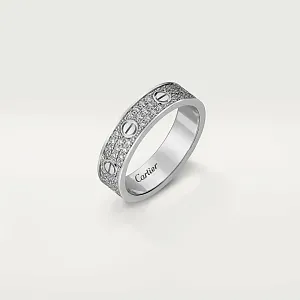 Cartier Обручальное кольцо Love с бриллиантовым паве White Gold - фото 4