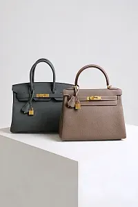 Hermès Сумка Birkin 30 Gris Meyer Togo Gold Hardware - фото 2