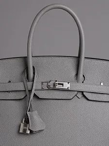 Hermès Cумка Birkin 35 Gris Mouette Togo Palladium Hardware - фото 6