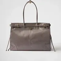 Prada Сумка большого размера из кожи Pewter - фото 1