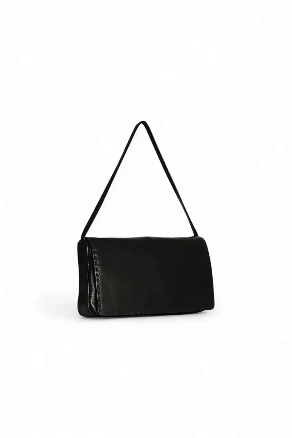 The Row Сумка Nuance Shoulder Dark Brown из кожи Black - фото 3
