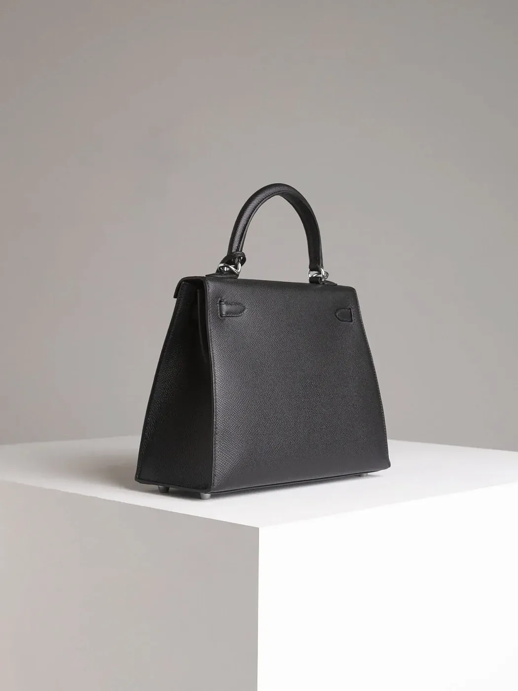 Hermès Сумка Sellier Kelly 25 Black Epsom Palladium Hardware - фото 6