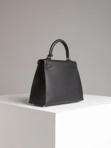 Hermès Сумка Sellier Kelly 25 Black Epsom Palladium Hardware - фото 6
