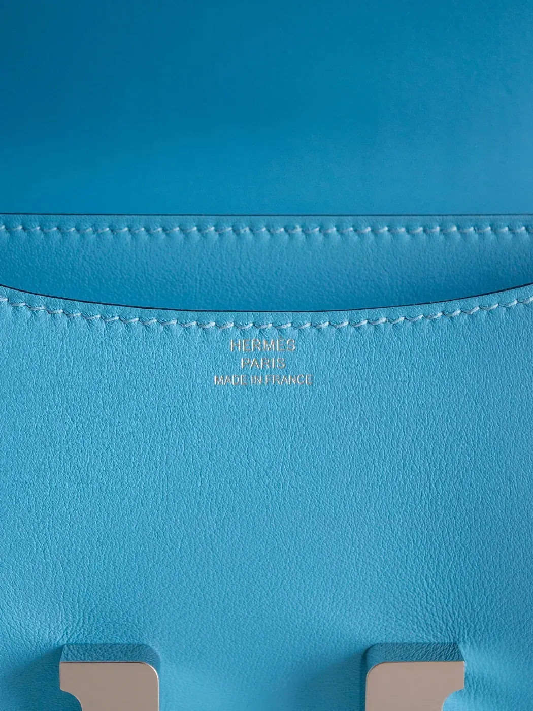 Hermès Сумка Constance 18 Mini Celeste Swift Palladium Hardware - фото 5