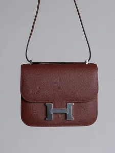 Hermès Сумка Constance 18 Mini Rouge H Epsom Palladium Hardware - фото 5