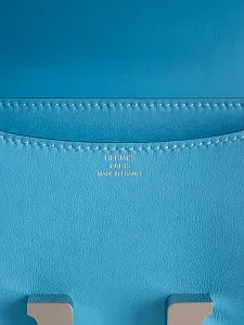 Hermès Сумка Constance 18 Mini Celeste Swift Palladium Hardware - фото 5