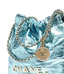 Chanel Сумка Mini 22 Light Blue - фото 4