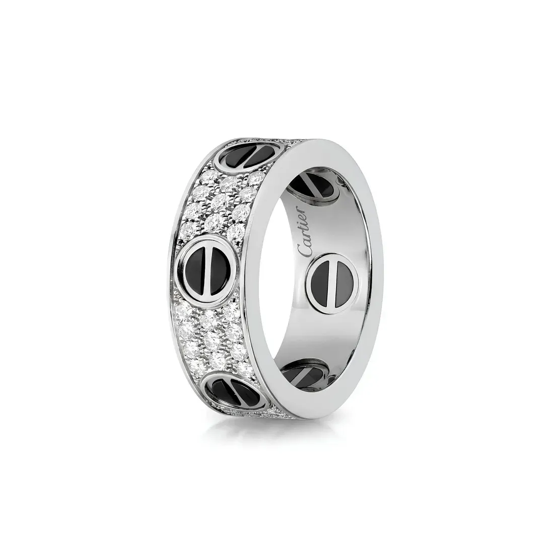 Cartier Кольцо Love ring, classic model, paved, ceramic, - фото 5
