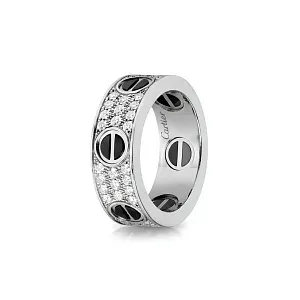 Cartier Кольцо Love ring, classic model, paved, ceramic, - фото 5