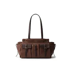 Prada Большая сумка-тоут Route Cocoa Brown - фото 1
