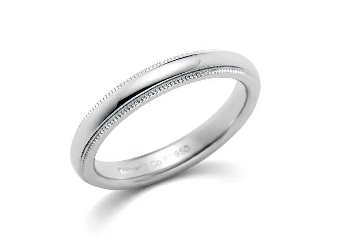 Tiffany & Co. Обручальное кольцо Together Milgrain Band Ring Men Platinum - фото 3