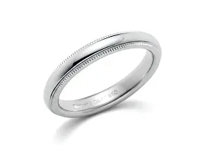 Tiffany & Co. Обручальное кольцо Together Milgrain Band Ring Men Platinum - фото 3