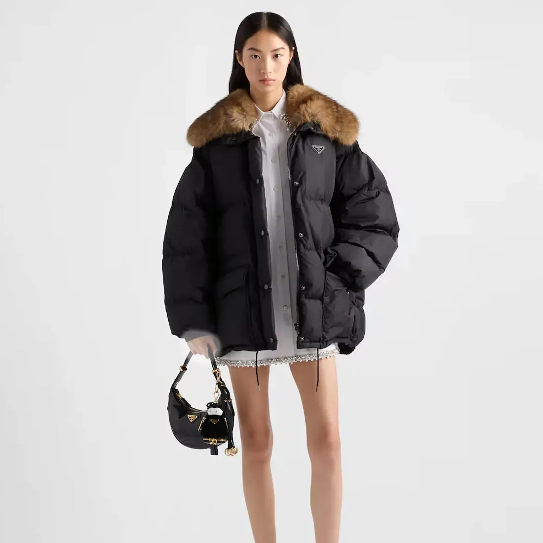 Prada Пуховая куртка из технологичной парусины - фото 2