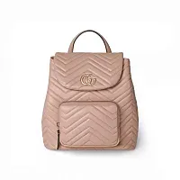 Gucci Рюкзак маленький GG Marmont Pink Beige - фото 1