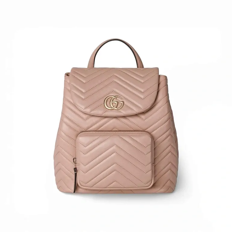 Рюкзак маленький GG Marmont Gucci Pink Beige - фото 1