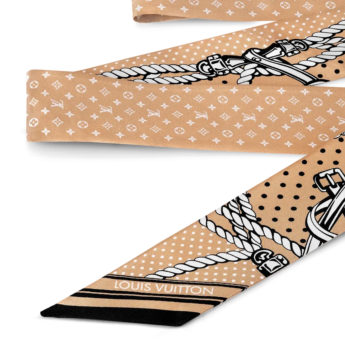 Louis Vuitton Шелковая лента Sailor Bandana BB Beige - фото 4