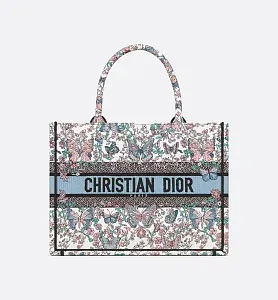 Dior Сумка Book Tote white and blue среднего формата - фото 1