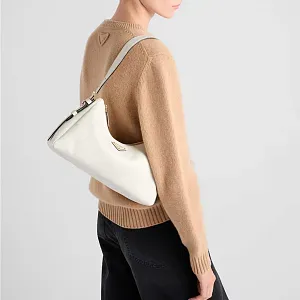 Prada Сумка на плечо Aimee Medium из кожи White - фото 2