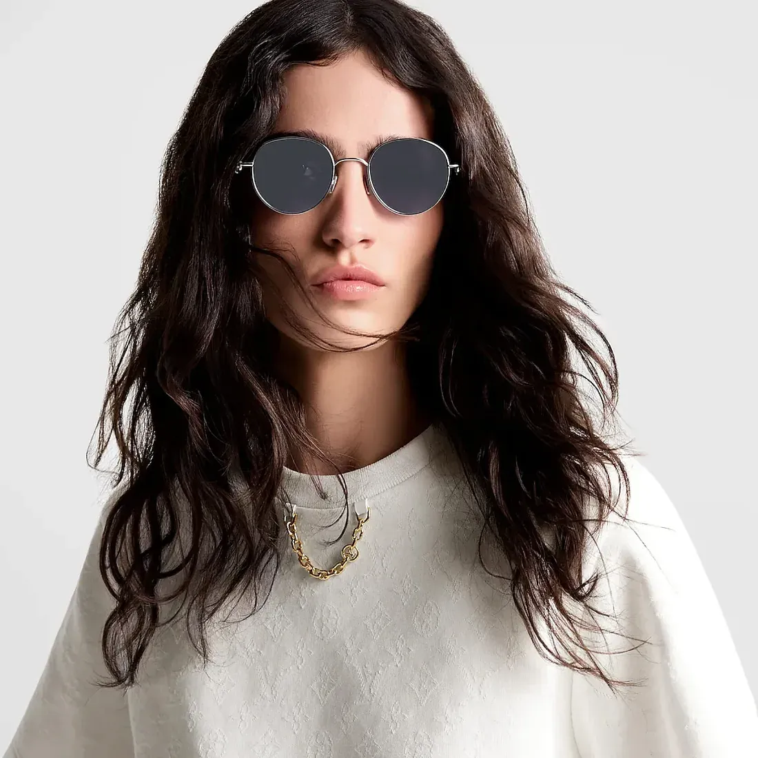 Louis Vuitton Солнцезащитные очки My Chain Small Round Silver - фото 5