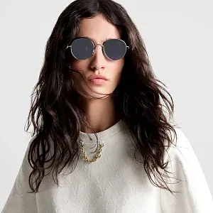 Louis Vuitton Солнцезащитные очки My Chain Small Round Silver - фото 5
