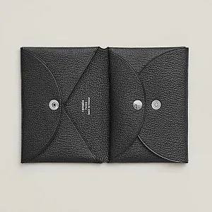 Hermès Кардхолдер Calvi Duo Black - фото 2