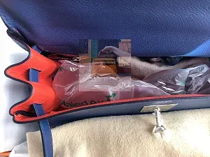 Hermès Kelly 28 Blue Brighton Capucine Evercolor Palladium Hardware - фото 6