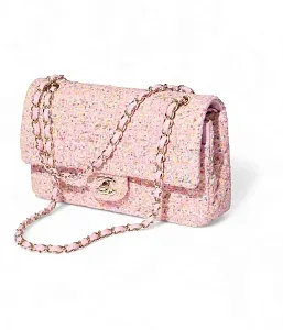 Chanel Классическая сумка 11.12 Tweed Light Pink/Multicolor - фото 4