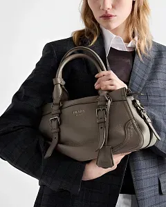 Prada Большая сумка-тоут Clay Grey - фото 2