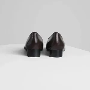 Phoebe Philo Кожаные слиперы Chocolate Brown - фото 4