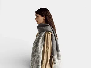 Dior Шарф Oblique Grey - фото 2