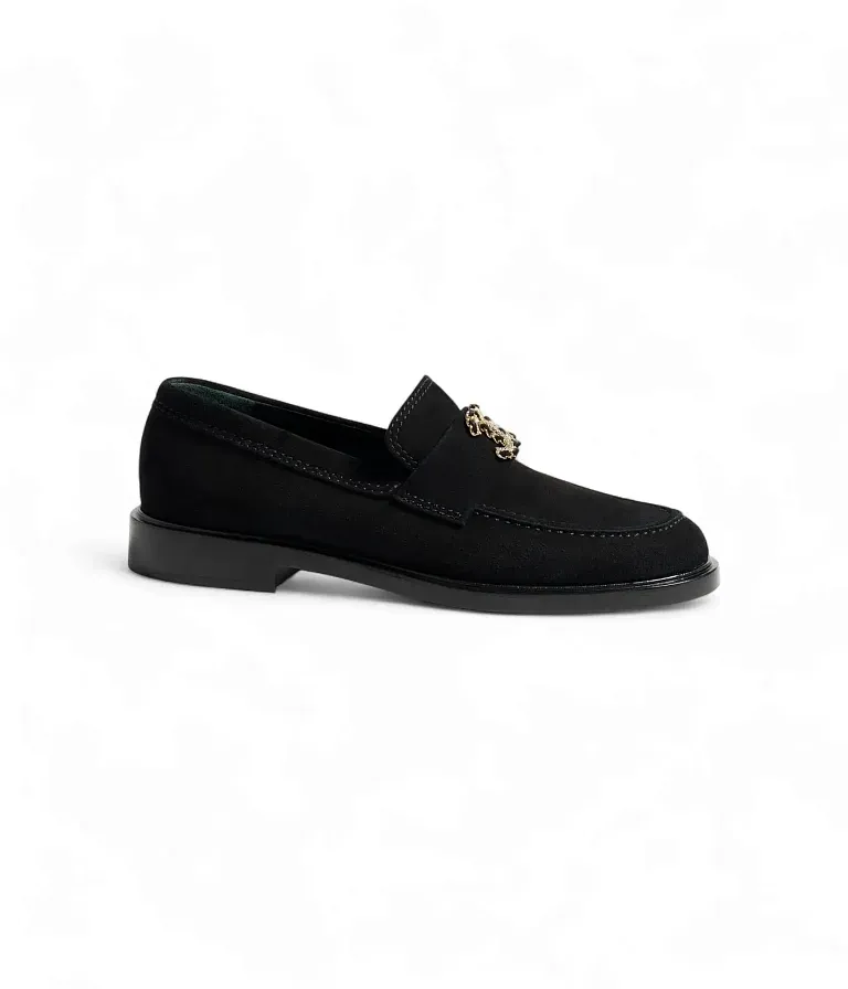 Велюровые лоферы Chanel Black - фото 1