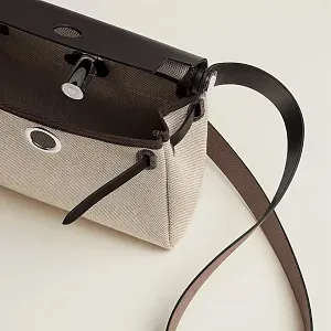 Hermès Сумка Herbag Zip 20 Ecru Beige Ebene H Viking Hunter Palladium Hardware - фото 3
