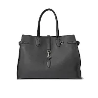 Gucci Большая сумка-тоут с застежкой-крючком Grey - фото 1