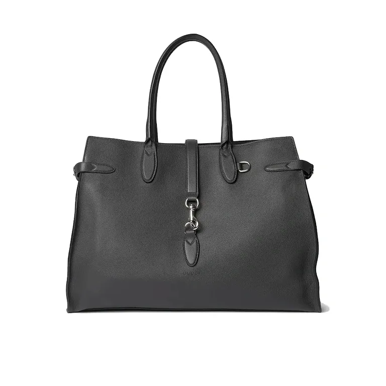 Большая сумка-тоут с застежкой-крючком Gucci Grey - фото 1