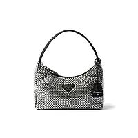 Prada Мини-сумка из сатина с кристаллами Crystal - фото 1