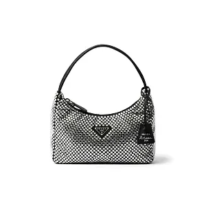 Prada Мини-сумка из сатина с кристаллами Crystal - фото 1