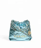 Chanel Сумка Mini 22 Light Blue - фото 1