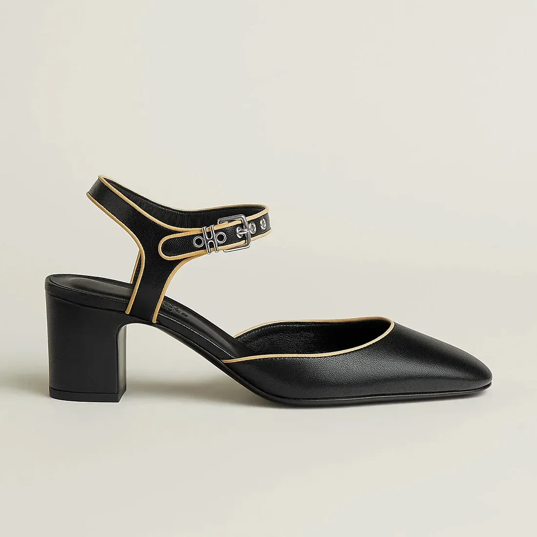 Hermès Туфли Kamilla 60 Black / Jaune Malawi - фото 3