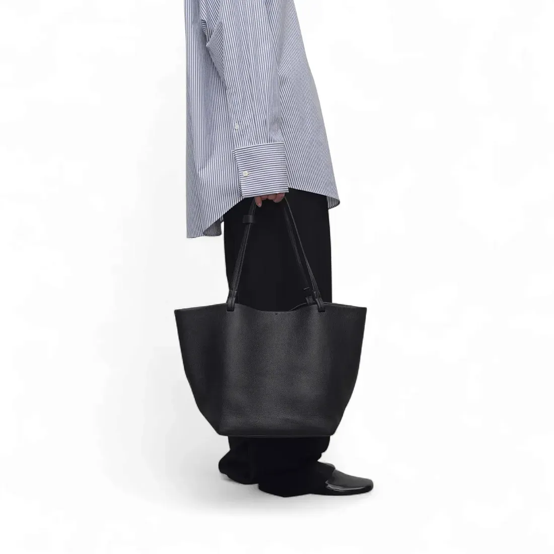 The Row Сумка Park Tote Three Black из кожи Black - фото 2