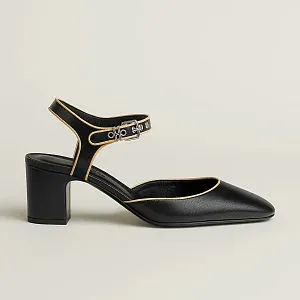 Hermès Туфли Kamilla 60 Black / Jaune Malawi - фото 3
